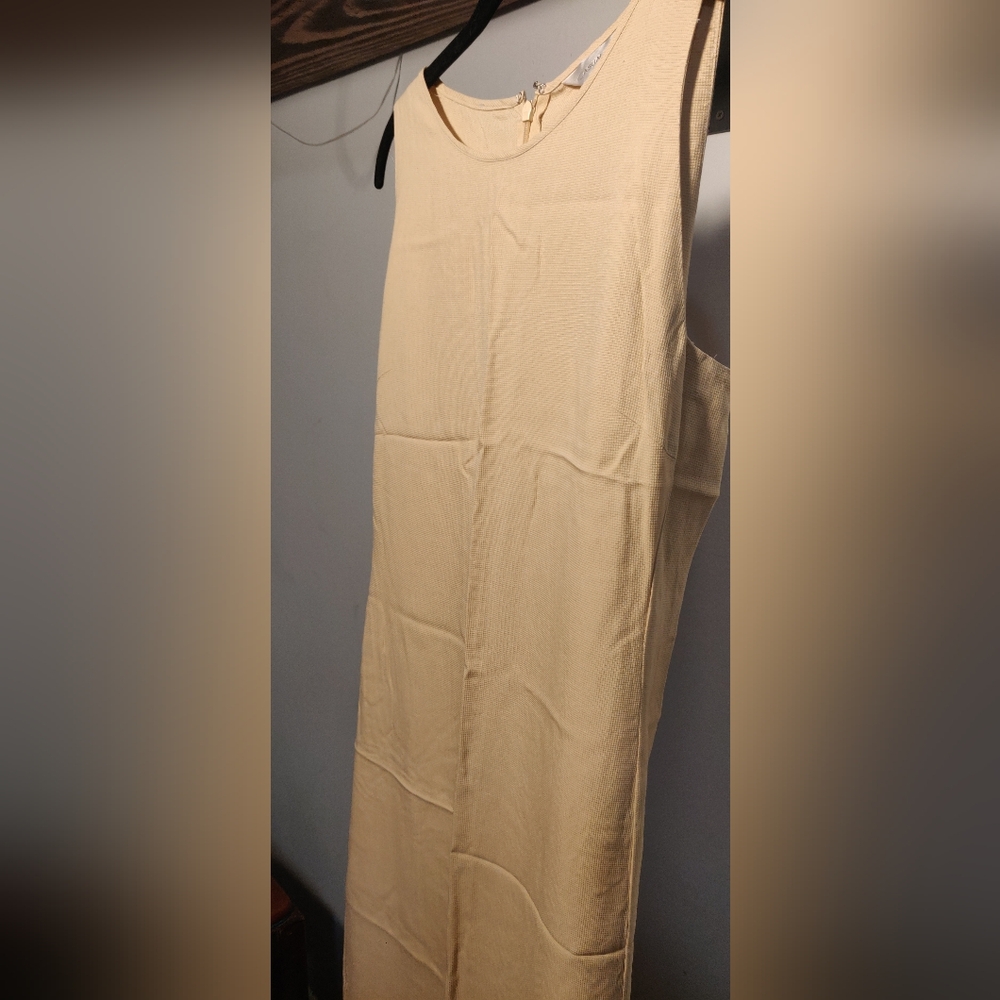 Casual Corner Light Yellow Silk Maxi Dress - Picture 10 of 13